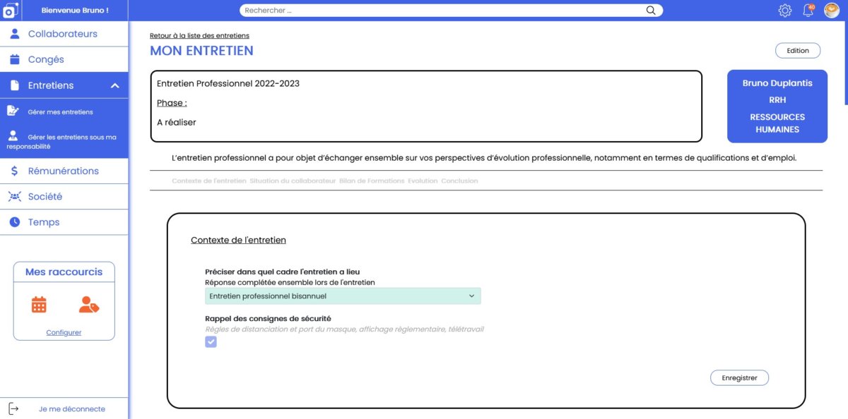 Entretien professionnel SIRH