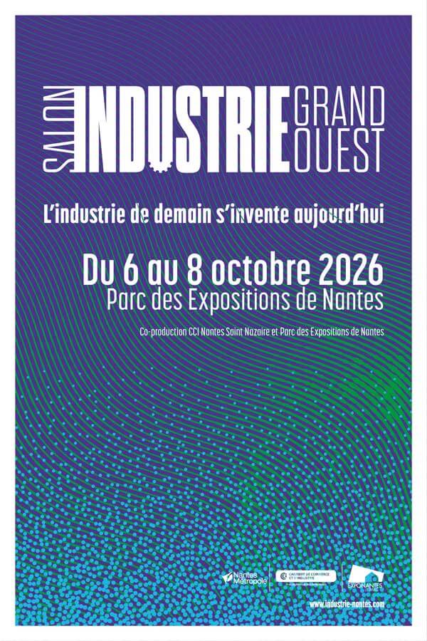 Affiche Salon Industrie Grand Ouest 2026, du 6 au 8 octobre à Nantes